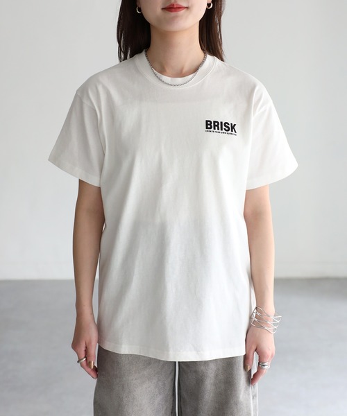 Riberry(リベリー)の「BRISKバックフォトプリントTシャツ(Tシャツ/カットソー・レディース・オフホワイト/チャコールグレー/ベージュ/ブラック・FREE)」の8枚目の写真