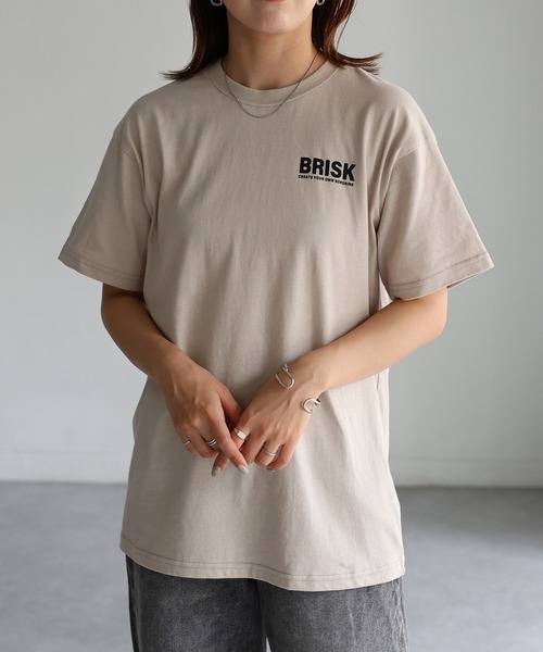 Riberry(リベリー)の「BRISKバックフォトプリントTシャツ(Tシャツ/カットソー・レディース・オフホワイト/チャコールグレー/ベージュ/ブラック・FREE)」の16枚目の写真