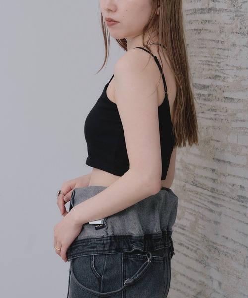 RAY CASSIN(レイカズン)の「ショート丈アシメキャミ(キャミソール・レディース・ブラック/ブルー/ピンク/ホワイト・FREE)」の15枚目の写真