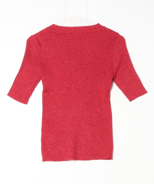 Per sist ence(パーシエンス)の「ラメ半袖プルオーバー(Tシャツ/カットソー・レディース・ブラック/アイボリー/グレー/レッド・FREE)」の5枚目の写真