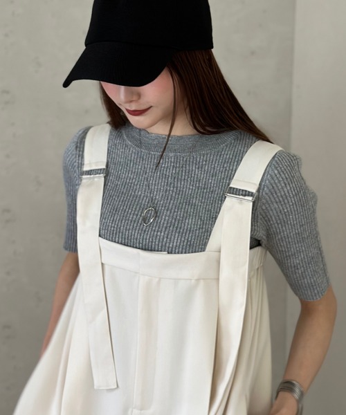 Per sist ence(パーシエンス)の「ラメ半袖プルオーバー(Tシャツ/カットソー・レディース・ブラック/アイボリー/グレー/レッド・FREE)」の20枚目の写真