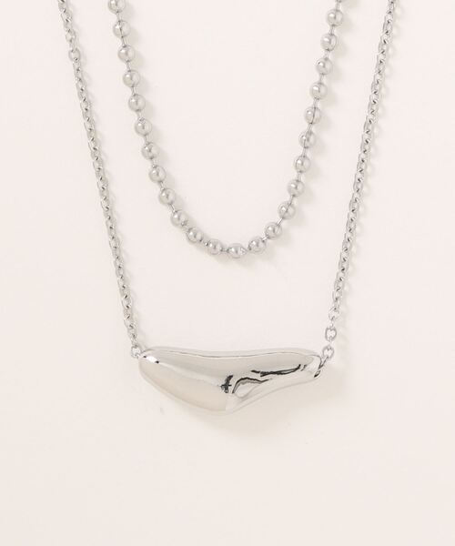 CPCM(シーピーシーエム)の「2連モチーフネックレス(ネックレス・メンズ・シルバー系その他/シルバー・FREE)」の1枚目の写真