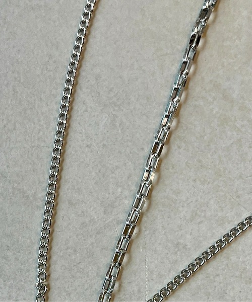 CPCM(シーピーシーエム)の「2連モチーフネックレス(ネックレス・メンズ・シルバー系その他/シルバー・FREE)」の3枚目の写真