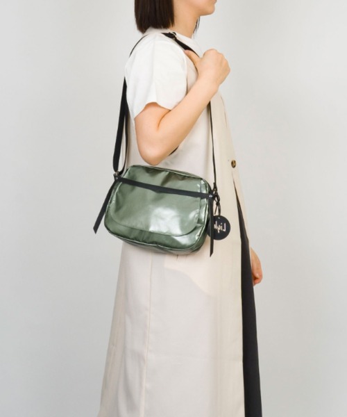 Jack Gomme（ジャックゴム）の「【JACK GOMME/ジャックゴム】ナイロン ミニショルダーバッグ HAPPY besace（ショルダーバッグ・レディース・グリーン/ゴールド/ベージュ/パープル/ブラック・FREE）」の4枚目の写真