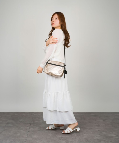 Jack Gomme（ジャックゴム）の「【JACK GOMME/ジャックゴム】ナイロン ミニショルダーバッグ HAPPY besace（ショルダーバッグ・レディース・グリーン/ゴールド/ベージュ/パープル/ブラック・FREE）」の15枚目の写真