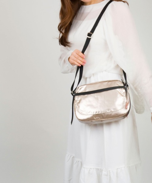 Jack Gomme（ジャックゴム）の「【JACK GOMME/ジャックゴム】ナイロン ミニショルダーバッグ HAPPY besace（ショルダーバッグ・レディース・グリーン/ゴールド/ベージュ/パープル/ブラック・FREE）」の17枚目の写真