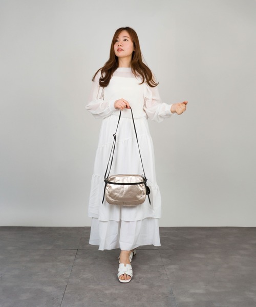 Jack Gomme（ジャックゴム）の「【JACK GOMME/ジャックゴム】ナイロン ミニショルダーバッグ HAPPY besace（ショルダーバッグ・レディース・グリーン/ゴールド/ベージュ/パープル/ブラック・FREE）」の20枚目の写真