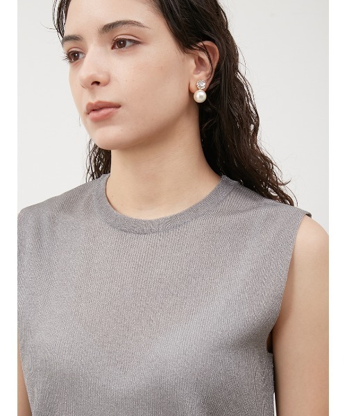 Mila Owen アンサンブルノースリーブラメニット ミラオーウェン Mila Owen アンサンブルラメニットノースリーブ - メルカリ