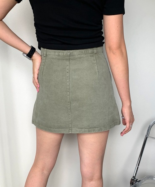 non-hedge(ノンヘッジ)の「ツイルプリーツミニスカートパンツ(スカート・レディース・キャメル/ベージュ/カーキ/オフホワイト/ブラック・M/S)」の22枚目の写真
