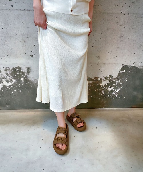 Sugar Sugar(シュガーシュガー)の「【SUGAR SUGARシュガーシュガー】くしゅくしゅ まあるい 厚底サンダル(9102)(サンダル・レディース・アイボリー/ブラック/ベージュ系その他・S/M/L/LL)」の7枚目の写真