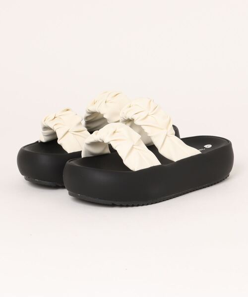 Sugar Sugar(シュガーシュガー)の「【SUGAR SUGARシュガーシュガー】くしゅくしゅ まあるい 厚底サンダル(9102)(サンダル・レディース・アイボリー/ブラック/ベージュ系その他・S/M/L/LL)」の20枚目の写真