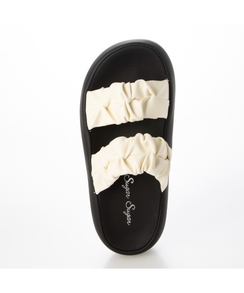 Sugar Sugar(シュガーシュガー)の「【SUGAR SUGARシュガーシュガー】くしゅくしゅ まあるい 厚底サンダル(9102)(サンダル・レディース・アイボリー/ブラック/ベージュ系その他・S/M/L/LL)」の22枚目の写真