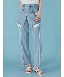 【SET UP対応】スカートレイヤードデニム