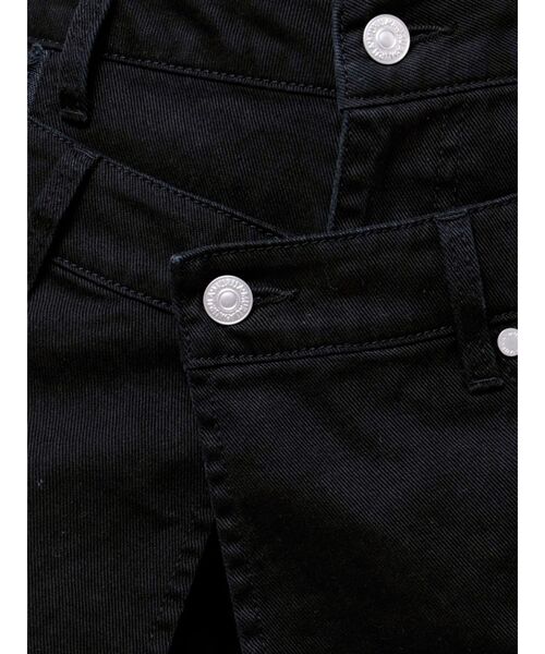 MURUA（ムルーア）の「【SET UP対応】スカートレイヤードデニム（デニムパンツ・レディース・ライトブルー/ブラック・2/1）」の16枚目の写真