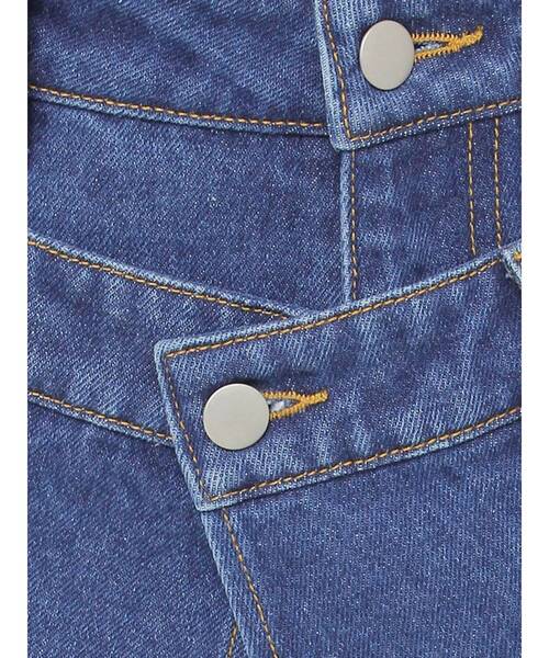 MURUA（ムルーア）の「【SET UP対応】スカートレイヤードデニム（デニムパンツ・レディース・ライトブルー/ブラック・2/1）」の17枚目の写真