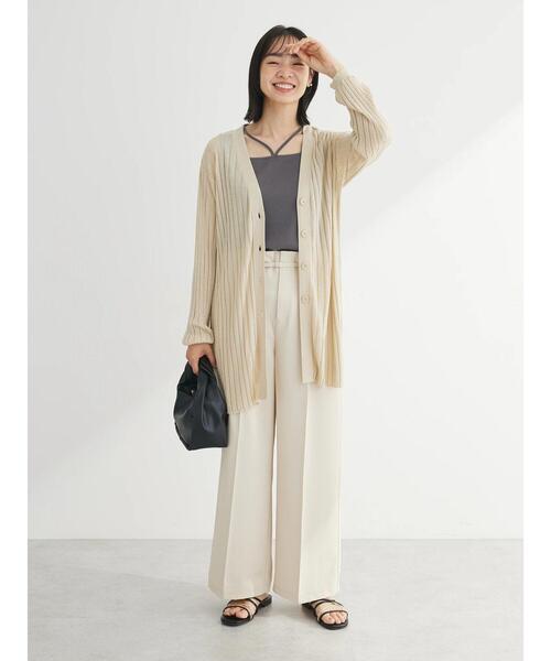 Green　Parks（グリーンパークス）の「マルチストラップテレコタンク（タンクトップ・レディース・ブルー/チャコールグレー/ホワイト/ブラック・FREE）」の9枚目の写真