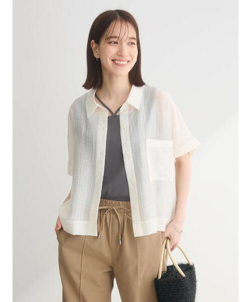 Green　Parks（グリーンパークス）の「マルチストラップテレコタンク（タンクトップ・レディース・ブルー/チャコールグレー/ホワイト/ブラック・FREE）」の18枚目の写真