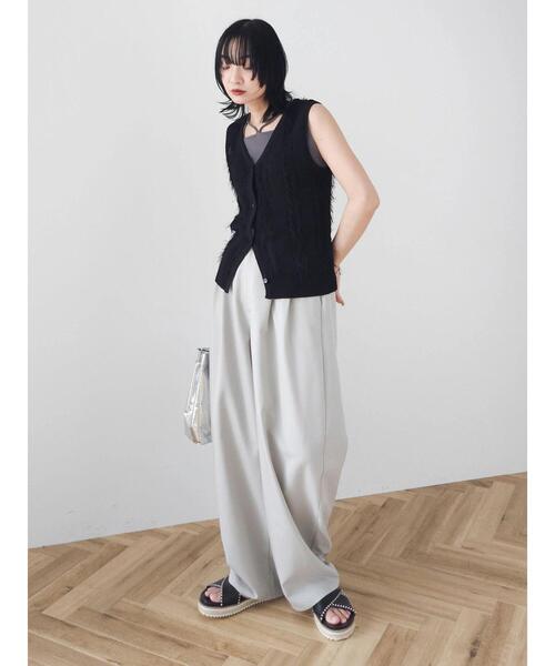 Green　Parks（グリーンパークス）の「マルチストラップテレコタンク（タンクトップ・レディース・ブルー/チャコールグレー/ホワイト/ブラック・FREE）」の19枚目の写真