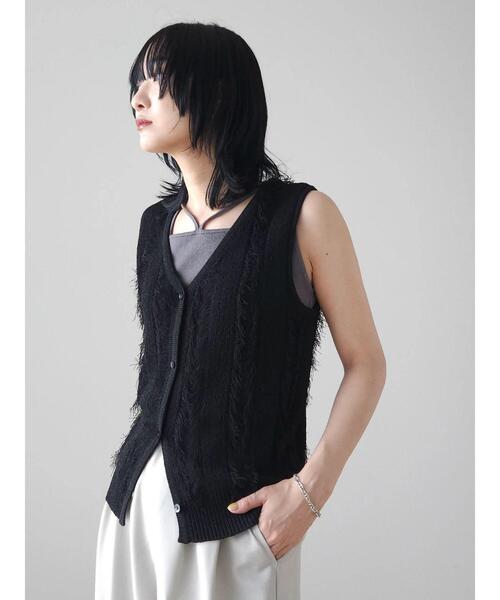 Green　Parks（グリーンパークス）の「マルチストラップテレコタンク（タンクトップ・レディース・ブルー/チャコールグレー/ホワイト/ブラック・FREE）」の20枚目の写真