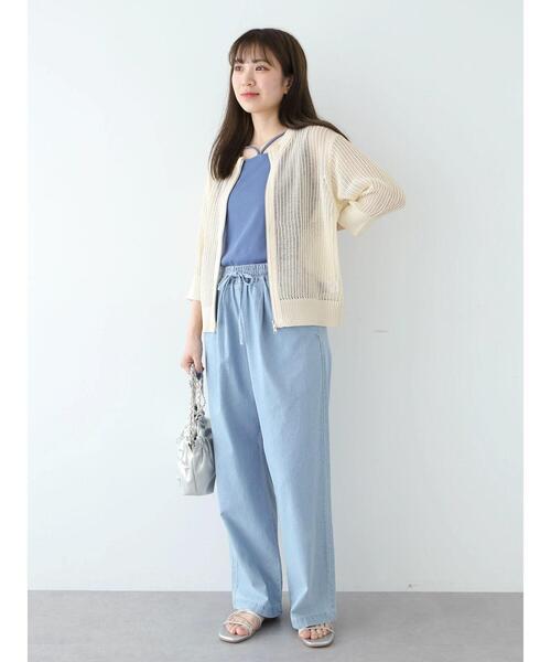 Green　Parks（グリーンパークス）の「マルチストラップテレコタンク（タンクトップ・レディース・ブルー/チャコールグレー/ホワイト/ブラック・FREE）」の22枚目の写真