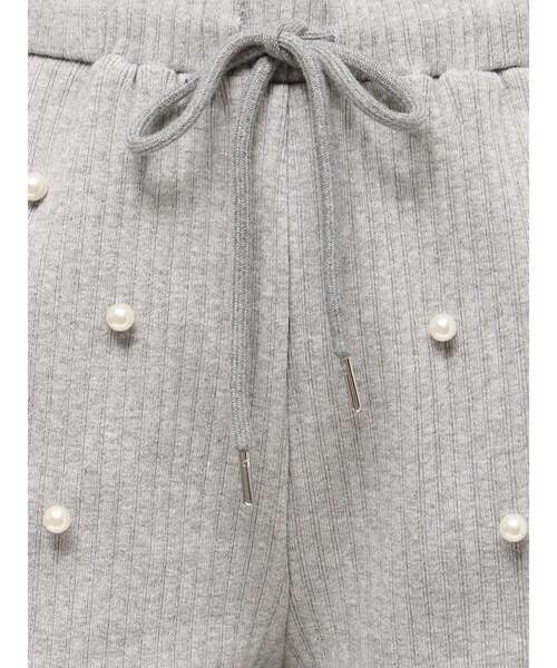 merry jenny(メリージェニー)の「パールリブジョガーパンツ(スウェットパンツ・レディース・ライトグレー/グレー・FREE)」の14枚目の写真