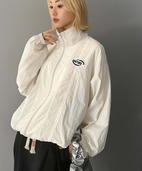 セール】大人のレトロテイスト。配色ライントラックジップブルゾン