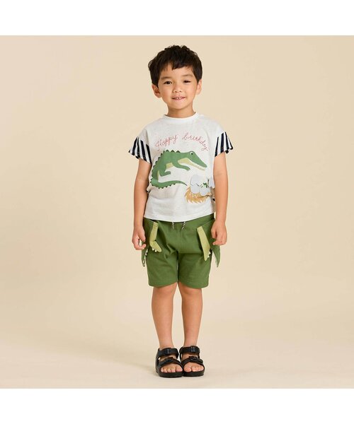BIT'Z(ビッツ)の「ワニ&アヒル子育てギミックTシャツ(Tシャツ/カットソー・キッズ・ミント/キナリ・120/110/100/95/90/80)」の10枚目の写真