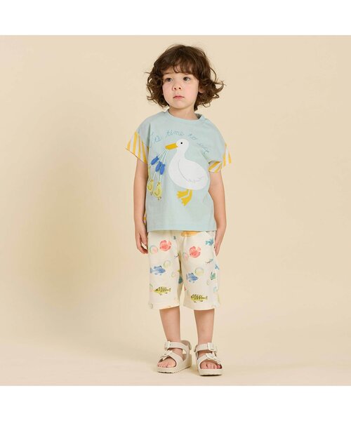 BIT'Z(ビッツ)の「ワニ&アヒル子育てギミックTシャツ(Tシャツ/カットソー・キッズ・ミント/キナリ・120/110/100/95/90/80)」の8枚目の写真
