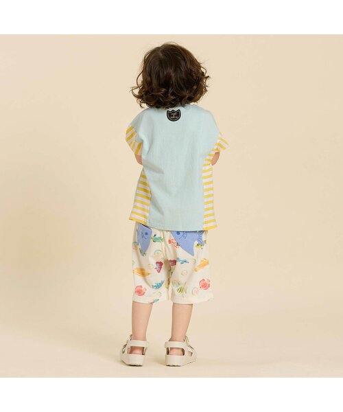 BIT'Z(ビッツ)の「ワニ&アヒル子育てギミックTシャツ(Tシャツ/カットソー・キッズ・ミント/キナリ・120/110/100/95/90/80)」の7枚目の写真