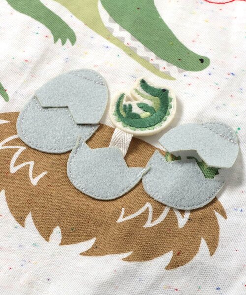 BIT'Z(ビッツ)の「ワニ&アヒル子育てギミックTシャツ(Tシャツ/カットソー・キッズ・ミント/キナリ・120/110/100/95/90/80)」の20枚目の写真
