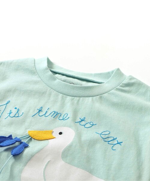 BIT'Z(ビッツ)の「ワニ&アヒル子育てギミックTシャツ(Tシャツ/カットソー・キッズ・ミント/キナリ・120/110/100/95/90/80)」の15枚目の写真