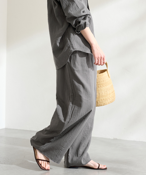 FRAMeWORK（フレームワーク）の「GREYCHORD/グレーコード LYLA（その他パンツ・レディース・チャコールグレー/グレー/ホワイト×ホワイト・SMALL）」の5枚目の写真