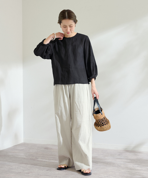 FRAMeWORK（フレームワーク）の「GREYCHORD/グレーコード LYLA（その他パンツ・レディース・チャコールグレー/グレー/ホワイト×ホワイト・SMALL）」の8枚目の写真