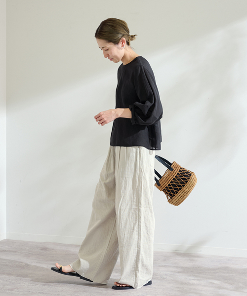 FRAMeWORK（フレームワーク）の「GREYCHORD/グレーコード LYLA（その他パンツ・レディース・チャコールグレー/グレー/ホワイト×ホワイト・SMALL）」の9枚目の写真