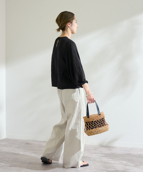 FRAMeWORK（フレームワーク）の「GREYCHORD/グレーコード LYLA（その他パンツ・レディース・チャコールグレー/グレー/ホワイト×ホワイト・SMALL）」の10枚目の写真