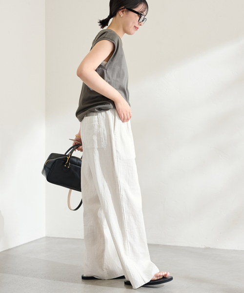 FRAMeWORK（フレームワーク）の「GREYCHORD/グレーコード LYLA（その他パンツ・レディース・チャコールグレー/グレー/ホワイト×ホワイト・SMALL）」の20枚目の写真