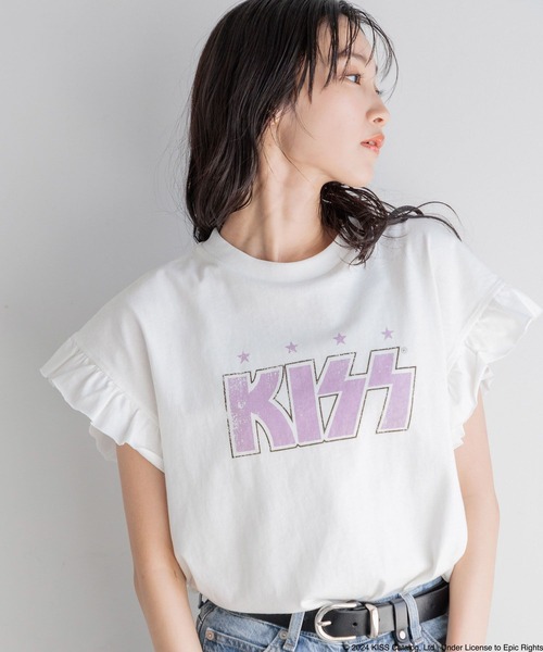 LOWRYS FARM（ローリーズファーム）の「リメイクＫＩＳＳフリルＴＳＳ 127829（Tシャツ/カットソー・レディース・アイボリー/チャコールグレー・FREE）」の15枚目の写真