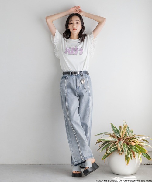 LOWRYS FARM（ローリーズファーム）の「リメイクKISSフリルTSS