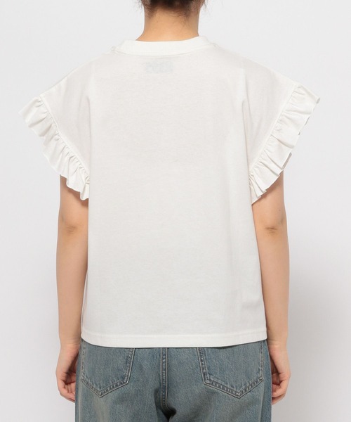 LOWRYS FARM（ローリーズファーム）の「リメイクＫＩＳＳフリルＴＳＳ 127829（Tシャツ/カットソー・レディース・アイボリー/チャコールグレー・FREE）」の18枚目の写真