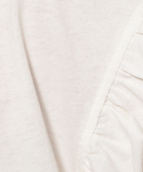 LOWRYS FARM（ローリーズファーム）の「リメイクＫＩＳＳフリルＴＳＳ 127829（Tシャツ/カットソー・レディース・アイボリー/チャコールグレー・FREE）」の12枚目の写真