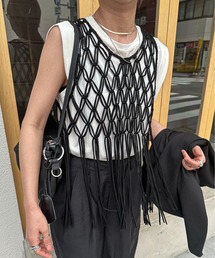feepur | マクラメフリンジビスチェ(ベスト)