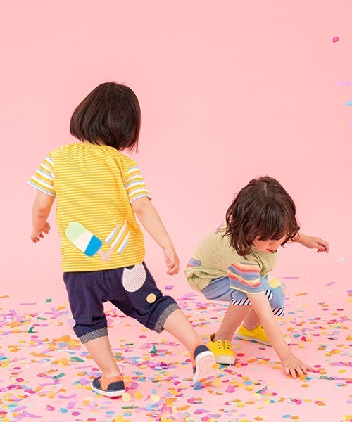 maroBaby Cheer シトラス&カラフルアイス　Tシャツ　まとめ セール】アイスボーダーTシャツ（Tシャツ/カットソー）｜baby