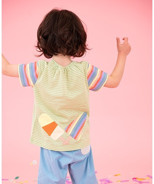maroBaby Cheer シトラス&カラフルアイス　Tシャツ　まとめ セール】アイスボーダーTシャツ（Tシャツ/カットソー）｜baby