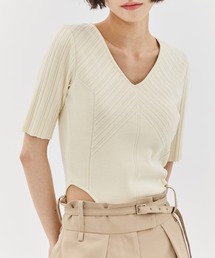 【STUDIOUS/ステュディオス】ジャガードニットボディスーツ