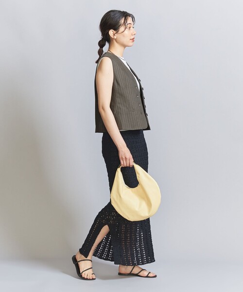 BEAUTY&YOUTH ブラック ベスト 36 BEAUTY&YOUTH UNITED ARROWS｜シャギーVネック ニットベスト