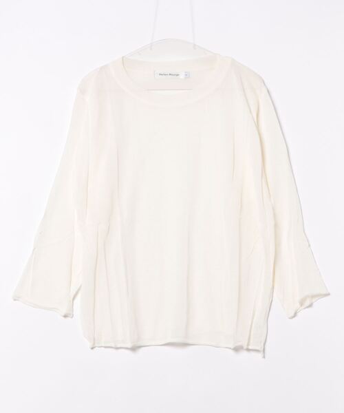 HARLEM ROUNGE(ハーレムラウンジ)の「【Harlem Rounge】 シアールーズニットソー(Tシャツ/カットソー・レディース・ホワイト系/ブラック/オレンジ/ライトイエロー/モスグリーン・FREE)」の3枚目の写真