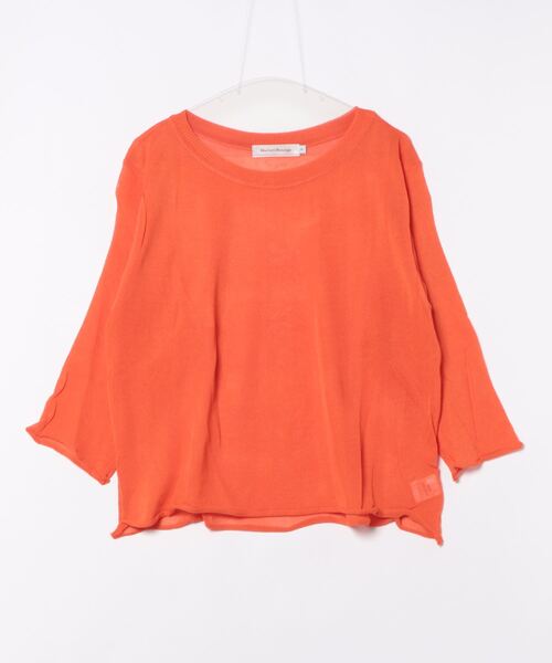 HARLEM ROUNGE(ハーレムラウンジ)の「【Harlem Rounge】 シアールーズニットソー(Tシャツ/カットソー・レディース・ホワイト系/ブラック/オレンジ/ライトイエロー/モスグリーン・FREE)」の5枚目の写真