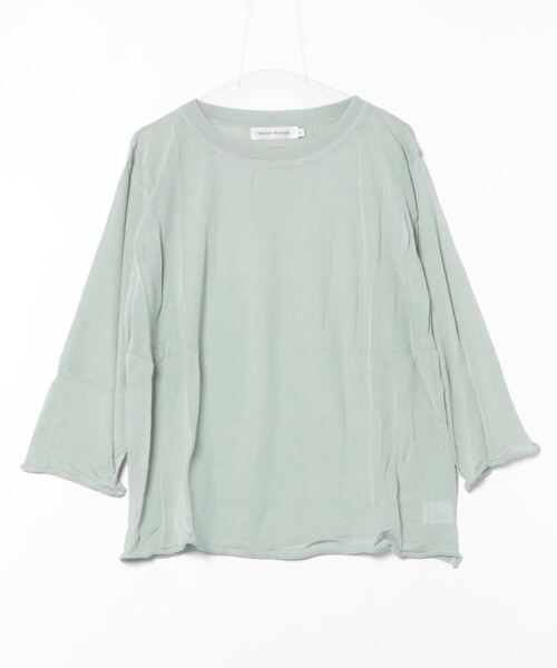 HARLEM ROUNGE(ハーレムラウンジ)の「【Harlem Rounge】 シアールーズニットソー(Tシャツ/カットソー・レディース・ホワイト系/ブラック/オレンジ/ライトイエロー/モスグリーン・FREE)」の2枚目の写真