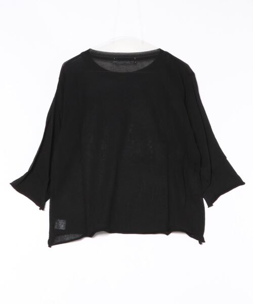 HARLEM ROUNGE(ハーレムラウンジ)の「【Harlem Rounge】 シアールーズニットソー(Tシャツ/カットソー・レディース・ホワイト系/ブラック/オレンジ/ライトイエロー/モスグリーン・FREE)」の6枚目の写真