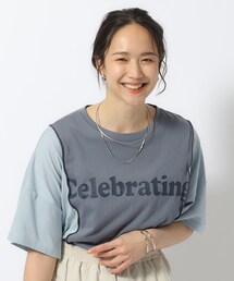 ◆【洗える】リメイク風 切り替えTシャツ